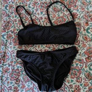 Black Speedo race two piece